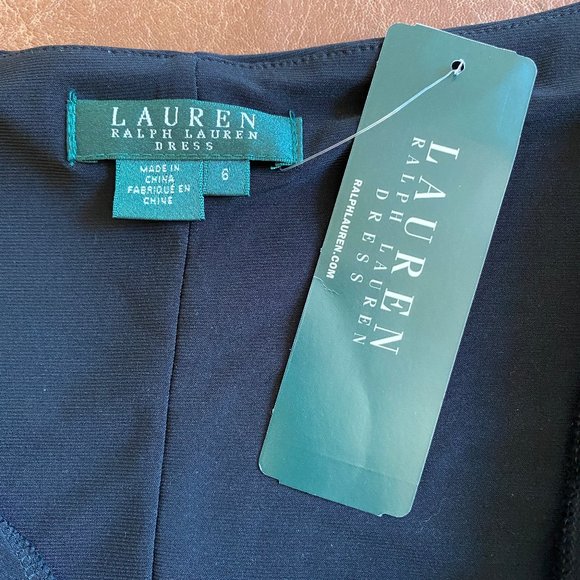 Lauren Ralph Lauren Black Sheath Sleeveles Size 6 - Picture 11 of 13